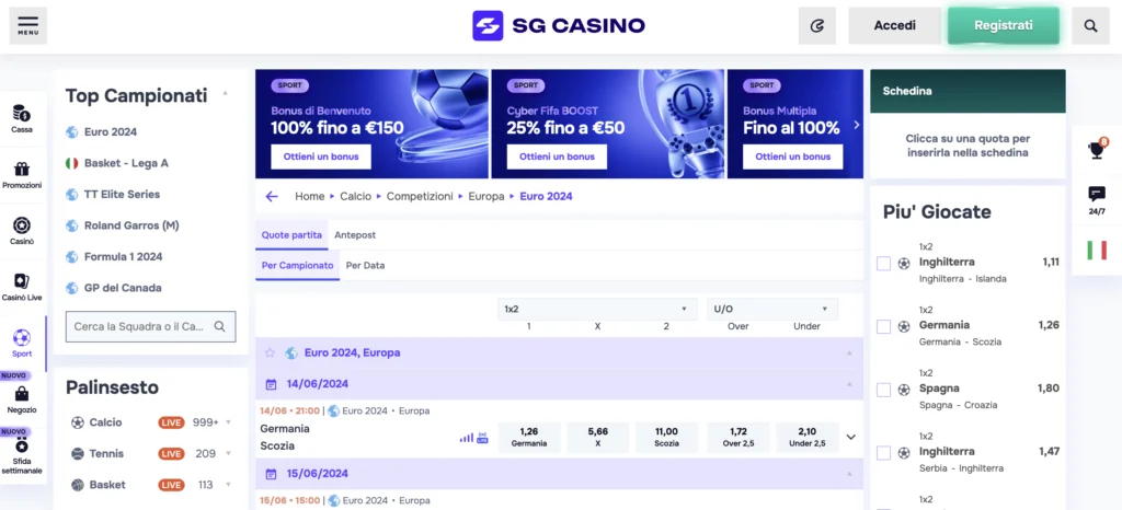 SGCasino Scommesse