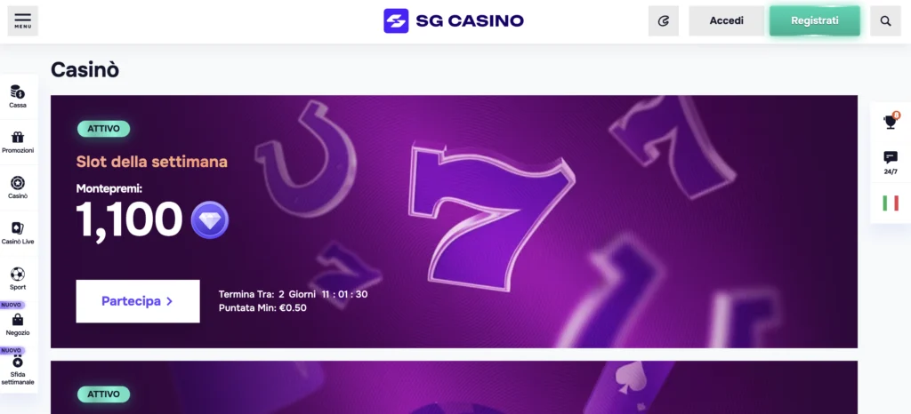 SGcasino Tornei